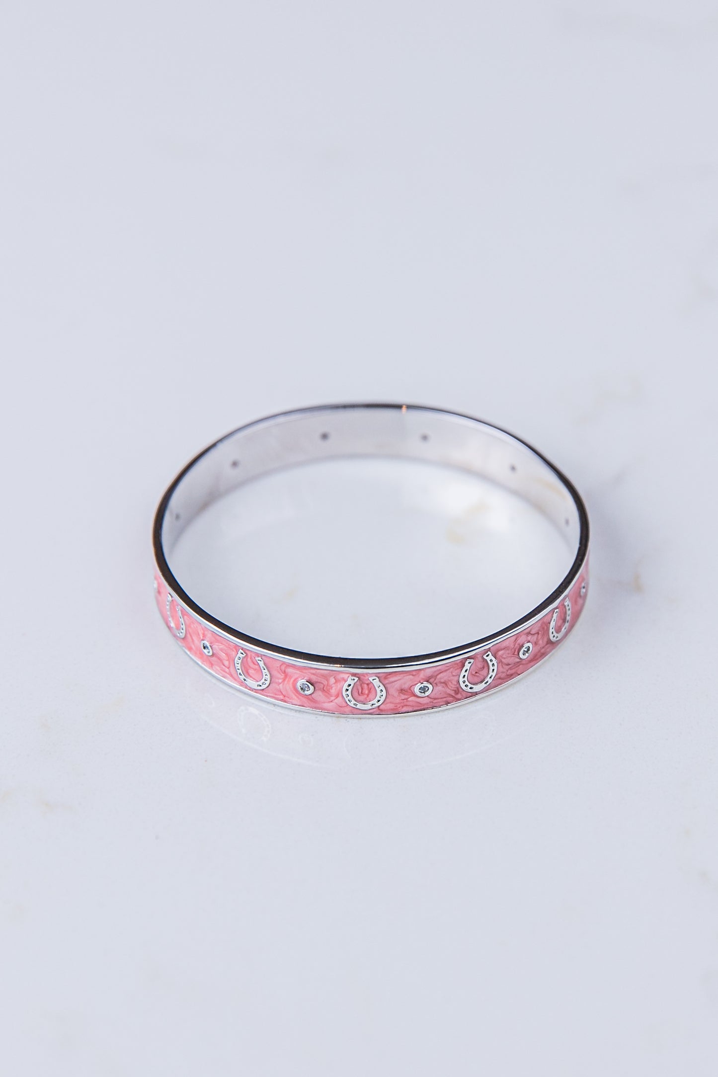 Bracciale Rigido Rosso Oro Bianco