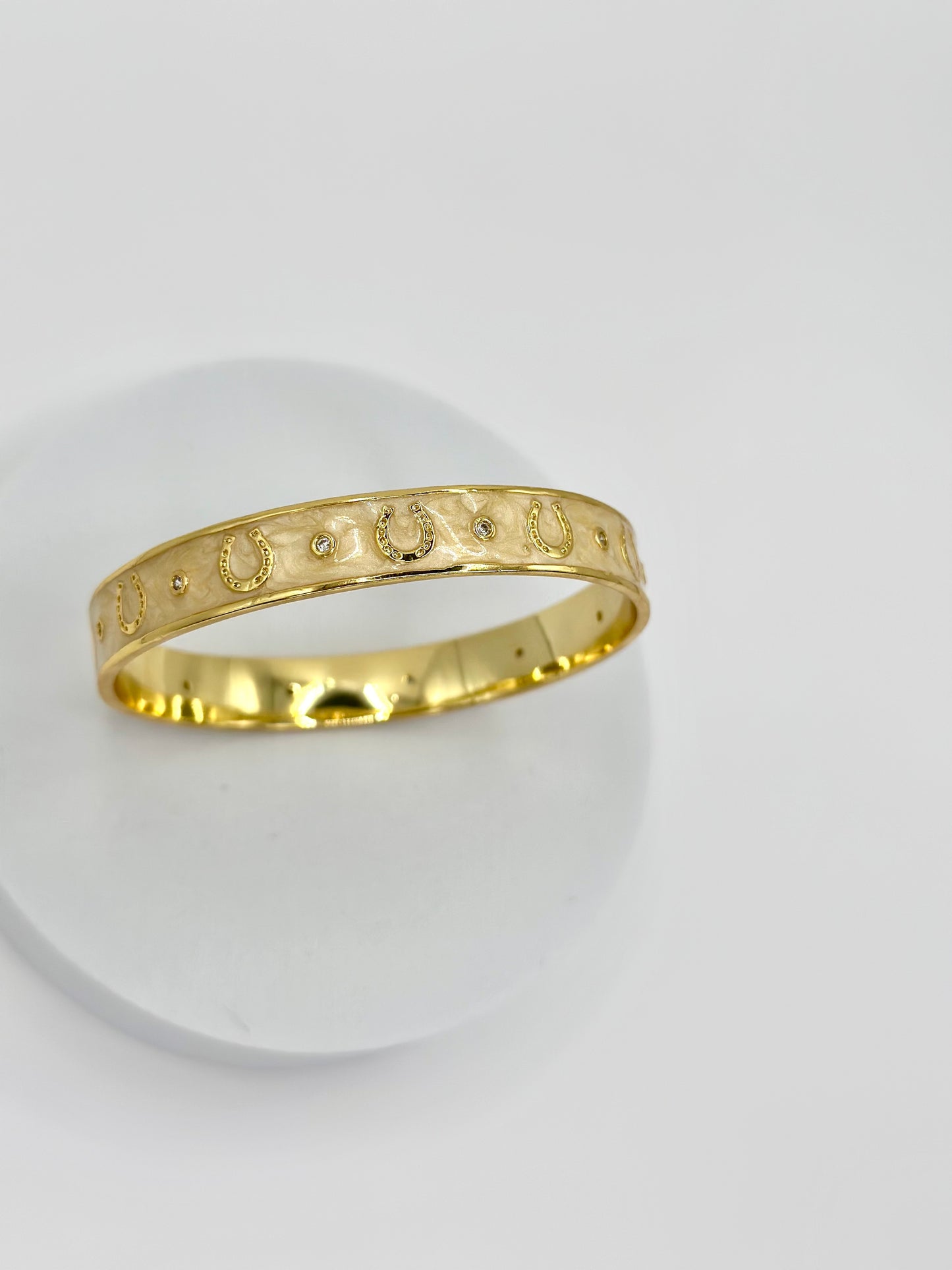 Bracciale Rigido Beige Oro